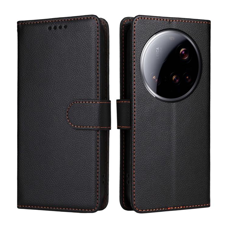 For Xiaomi 15 Ultra Litchi Texture RFID Blocking 3-Card Wallet Leather Phone Case