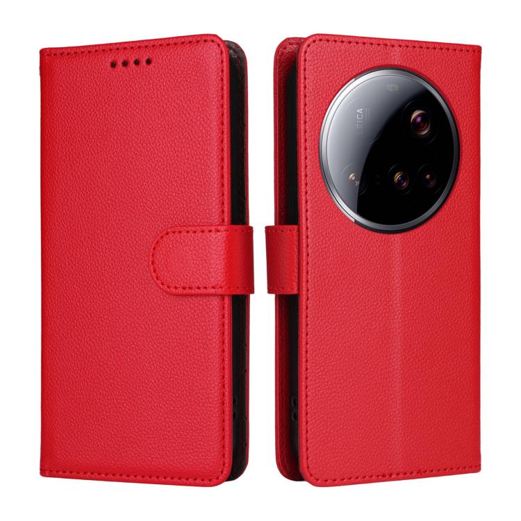 For Xiaomi 15 Ultra Litchi Texture RFID Blocking 3-Card Wallet Leather Phone Case