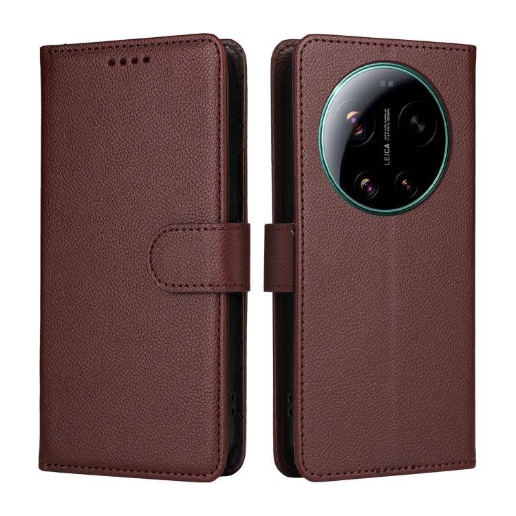 For Xiaomi 17 Ultra Litchi Texture RFID Blocking 3-Card Wallet Leather Phone Case