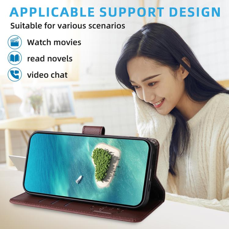 For Xiaomi 17 Ultra Litchi Texture RFID Blocking 3-Card Wallet Leather Phone Case