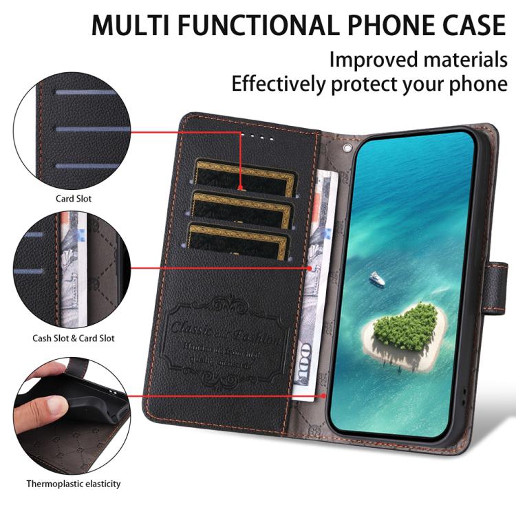 For Xiaomi 17 Ultra Litchi Texture RFID Blocking 3-Card Wallet Leather Phone Case