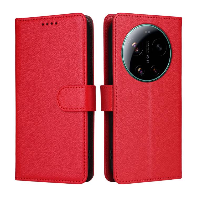 For Xiaomi 17 Ultra Litchi Texture RFID Blocking 3-Card Wallet Leather Phone Case