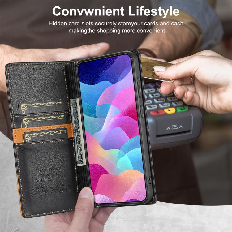 For Samsung Galaxy A33 5G N.BEKUS P3 RFID Stitching Magnetic Flip Leather Phone Case