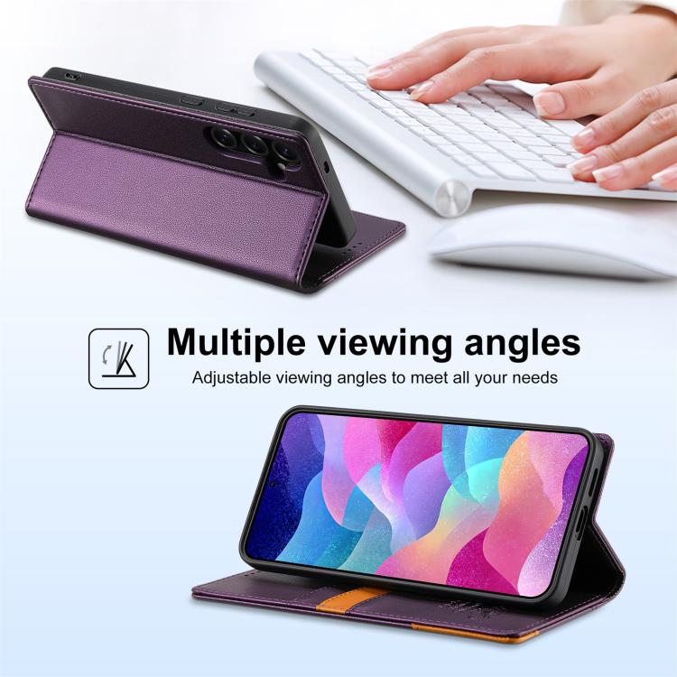 For Samsung Galaxy A05s N.BEKUS P3 RFID Stitching Magnetic Flip Leather Phone Case