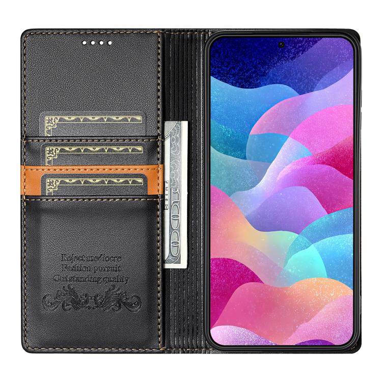 For Samsung Galaxy A55 5G N.BEKUS P3 RFID Stitching Magnetic Flip Leather Phone Case