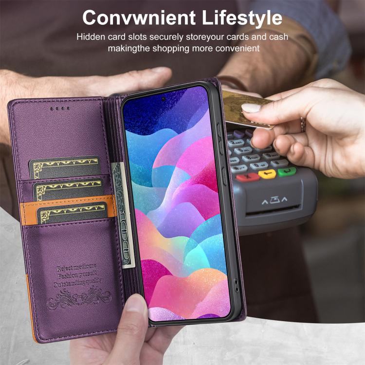 For Samsung Galaxy A55 5G N.BEKUS P3 RFID Stitching Magnetic Flip Leather Phone Case