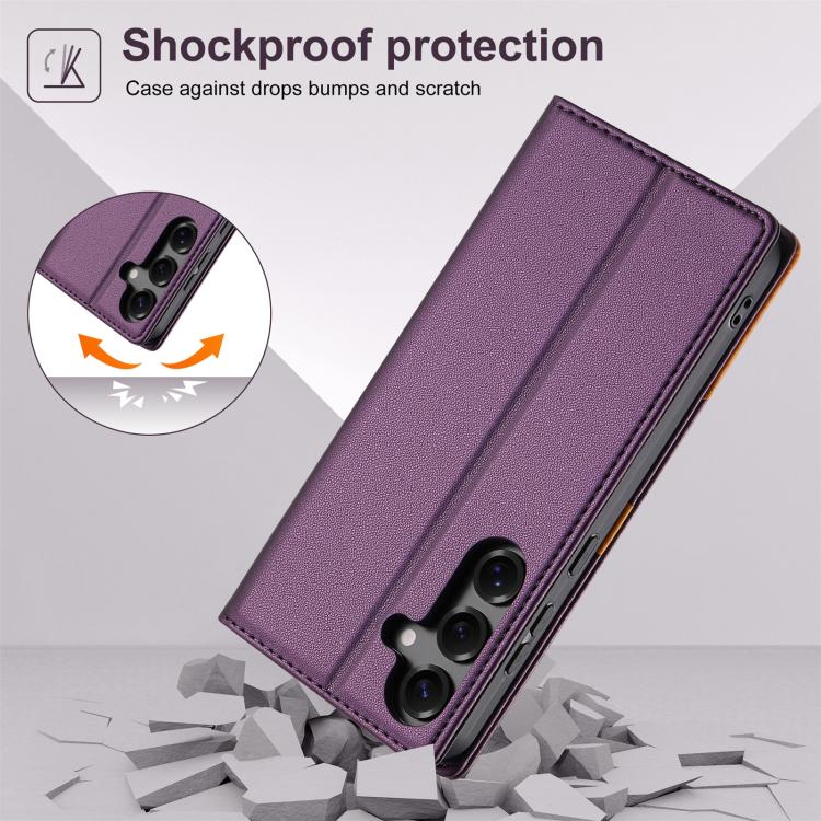 For Samsung Galaxy A55 5G N.BEKUS P3 RFID Stitching Magnetic Flip Leather Phone Case