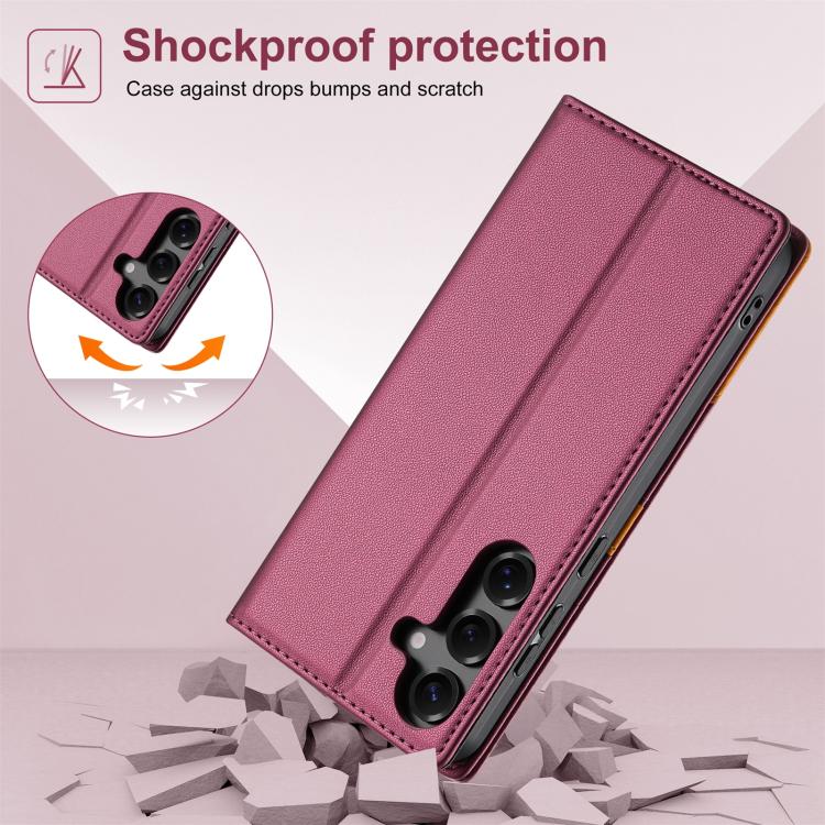 For Samsung Galaxy A34 5G N.BEKUS P3 RFID Stitching Magnetic Flip Leather Phone Case