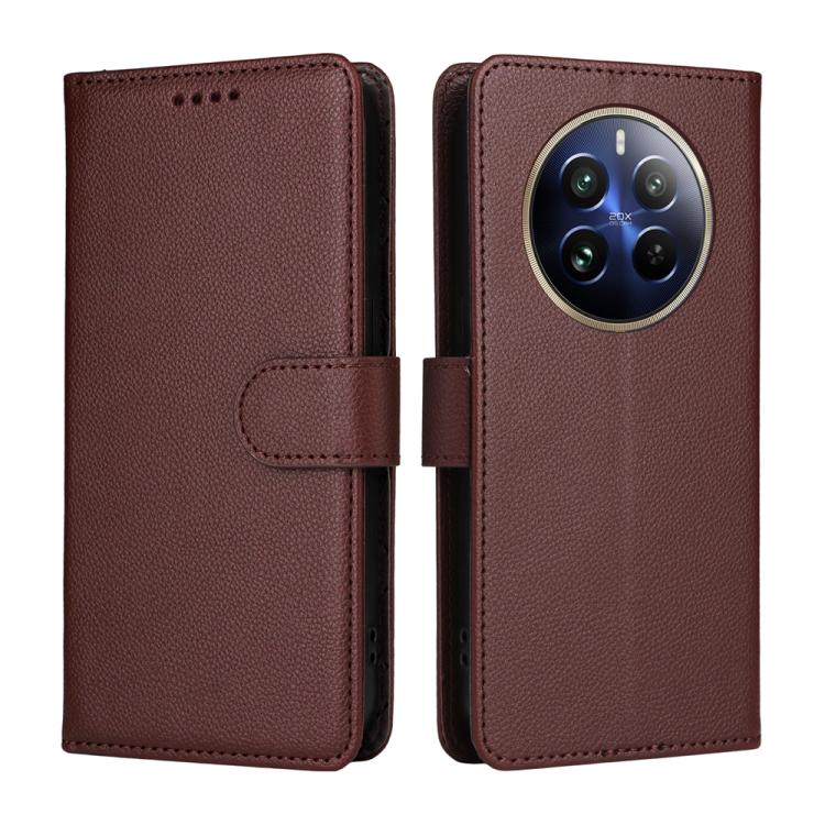 For Realme 13 Pro+ / 12 Pro / 12 Pro+ / P1 Pro Litchi Texture RFID Blocking 3-Card Wallet Leather Phone Case