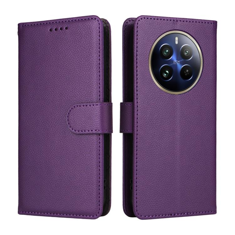 For Realme 13 Pro+ / 12 Pro / 12 Pro+ / P1 Pro Litchi Texture RFID Blocking 3-Card Wallet Leather Phone Case