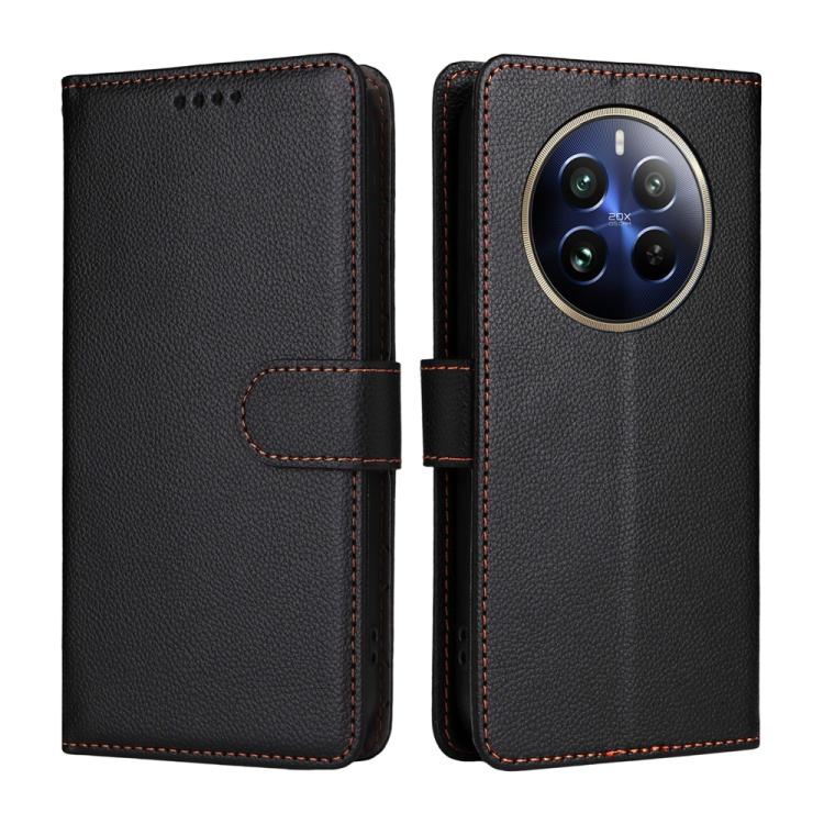 For Realme 13 Pro+ / 12 Pro / 12 Pro+ / P1 Pro Litchi Texture RFID Blocking 3-Card Wallet Leather Phone Case