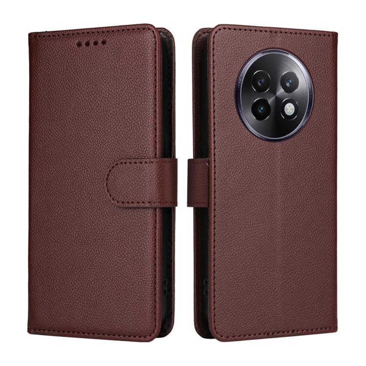 For Realme 13+ / Realme 13 Pro Litchi Texture RFID Blocking 3-Card Wallet Leather Phone Case