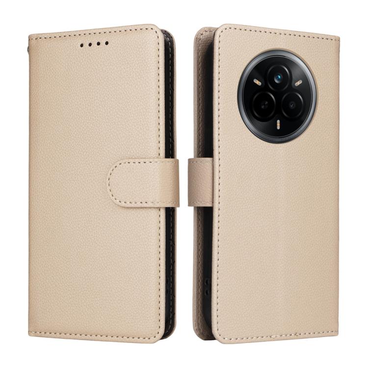 For Realme 14 Pro Litchi Texture RFID Blocking 3-Card Wallet Leather Phone Case