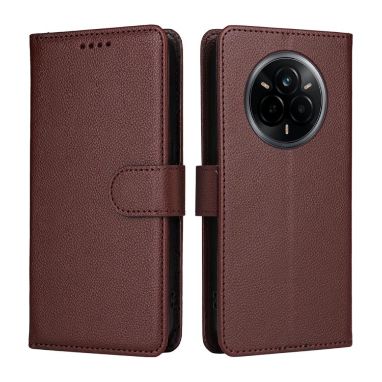 For Realme 14 Pro Litchi Texture RFID Blocking 3-Card Wallet Leather Phone Case