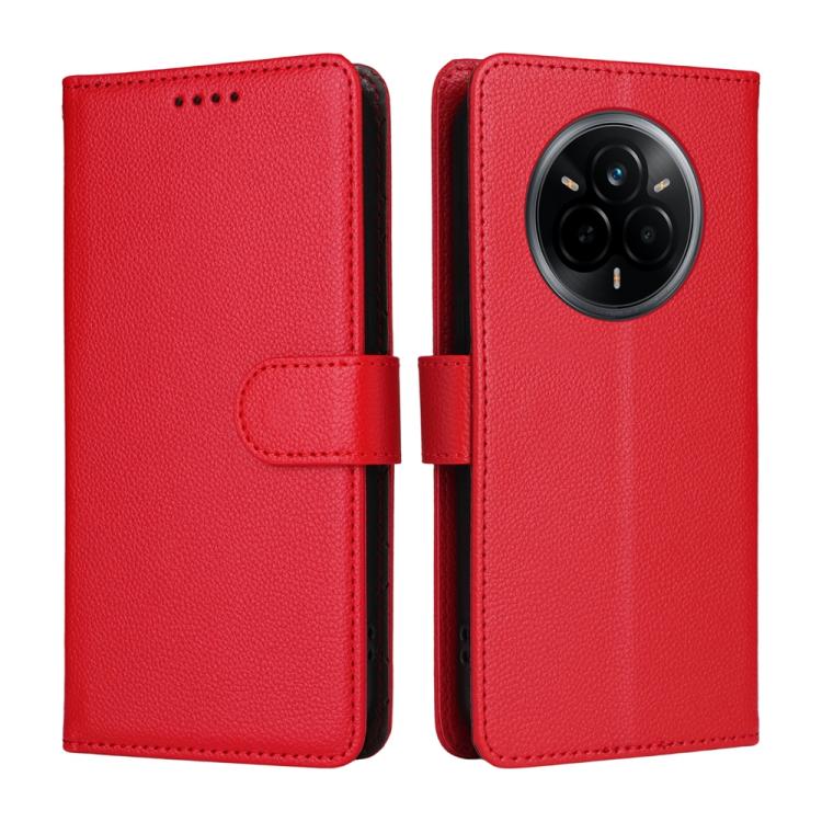 For Realme 14 Pro Litchi Texture RFID Blocking 3-Card Wallet Leather Phone Case