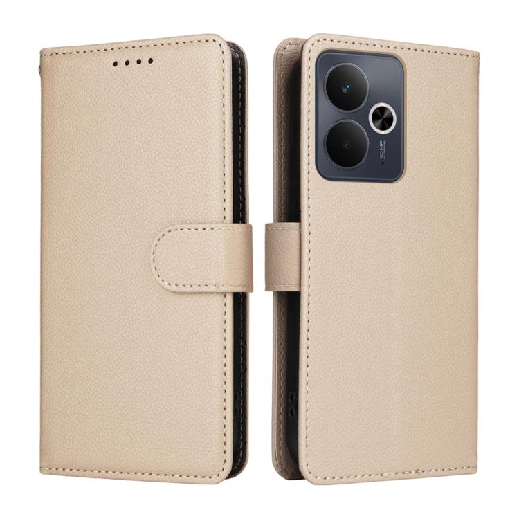 For Realme 14 / 14T 5G / Neo7x / P3 5G Litchi Texture RFID Blocking 3-Card Wallet Leather Phone Case