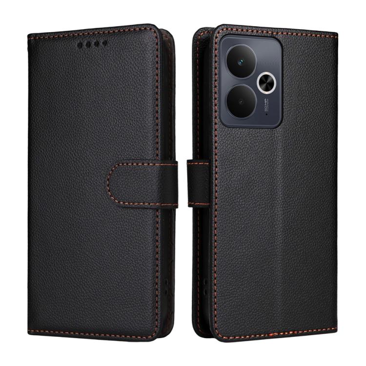 For Realme 14 / 14T 5G / Neo7x / P3 5G Litchi Texture RFID Blocking 3-Card Wallet Leather Phone Case