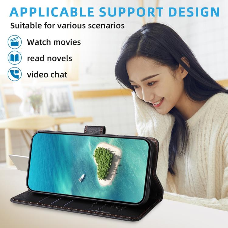 For Realme 14 / 14T 5G / Neo7x / P3 5G Litchi Texture RFID Blocking 3-Card Wallet Leather Phone Case