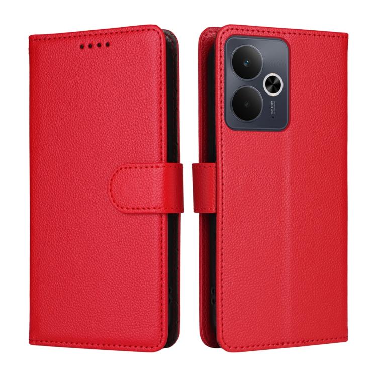 For Realme 14 / 14T 5G / Neo7x / P3 5G Litchi Texture RFID Blocking 3-Card Wallet Leather Phone Case