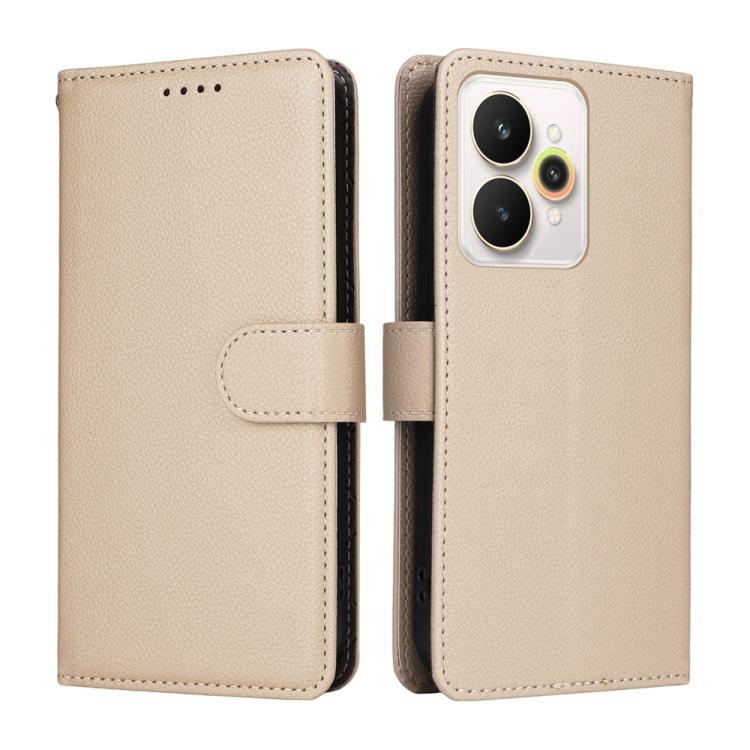 For Realme 15 5G / Realme 15 Pro 5G Litchi Texture RFID Blocking 3-Card Wallet Leather Phone Case