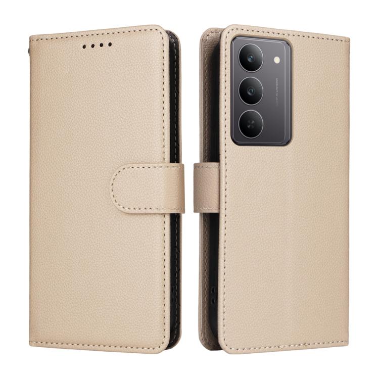 For Realme C71 4G / C73 5G / C75 4G / 5G Litchi Texture RFID Blocking 3-Card Wallet Leather Phone Case