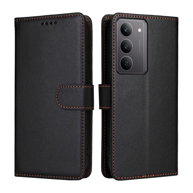 For Realme C71 4G / C73 5G / C75 4G / 5G Litchi Texture RFID Blocking 3-Card Wallet Leather Phone Case