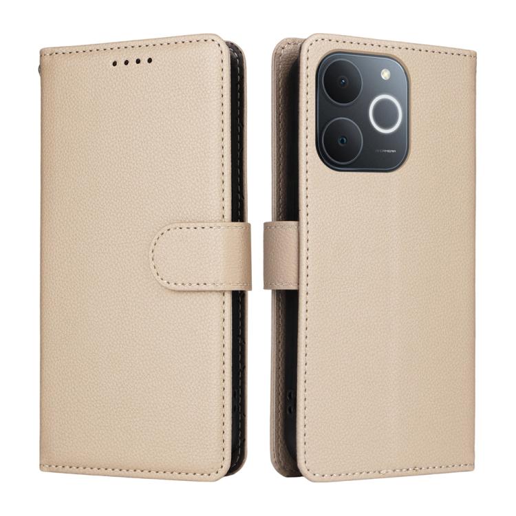 For Realme Narzo 80 Lite 4G / C71 India Litchi Texture RFID Blocking 3-Card Wallet Leather Phone Case