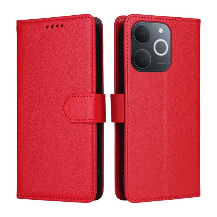 For Realme Narzo 80 Lite 4G / C71 India Litchi Texture RFID Blocking 3-Card Wallet Leather Phone Case