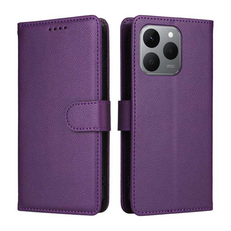 For Realme 15T 5G Litchi Texture RFID Blocking 3-Card Wallet Leather Phone Case