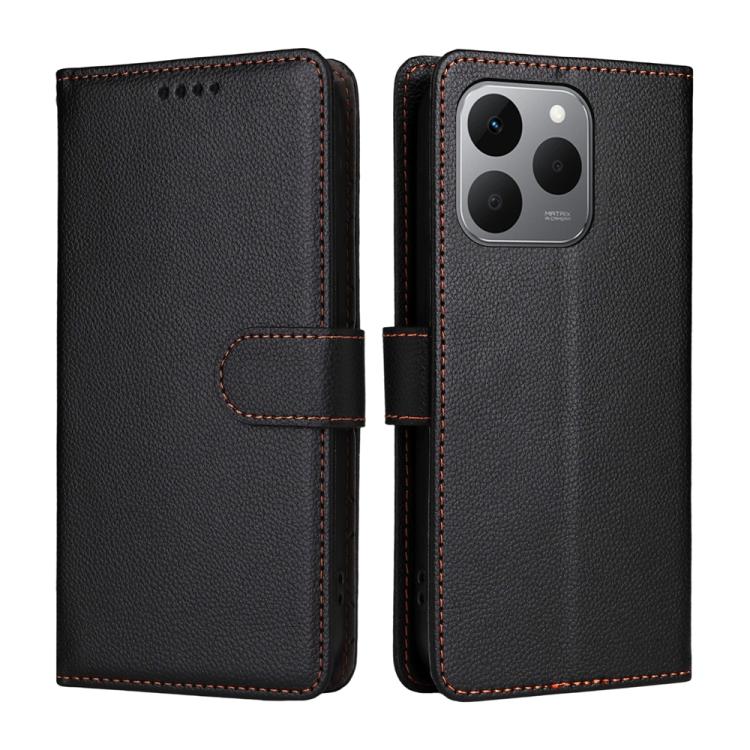 For Realme 15T 5G Litchi Texture RFID Blocking 3-Card Wallet Leather Phone Case