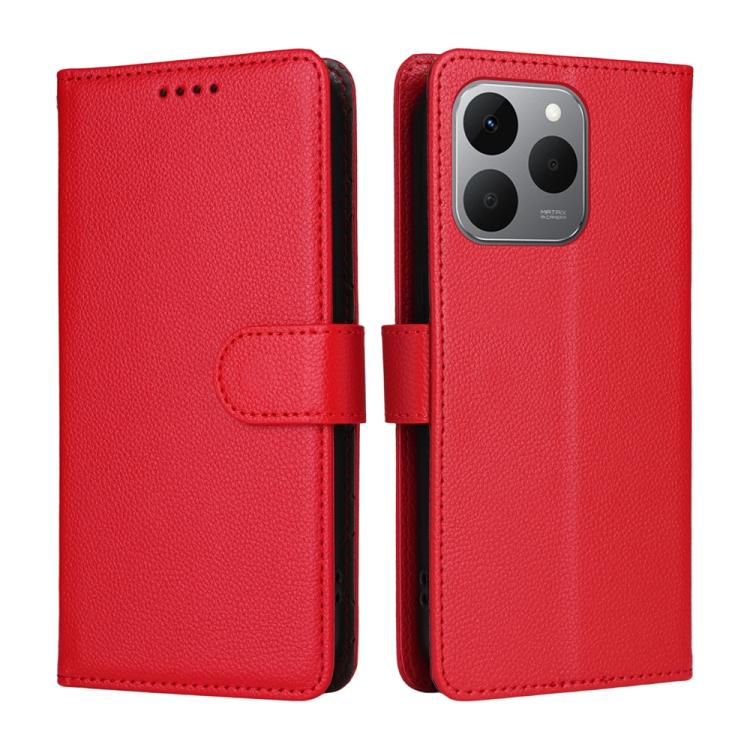 For Realme 15T 5G Litchi Texture RFID Blocking 3-Card Wallet Leather Phone Case