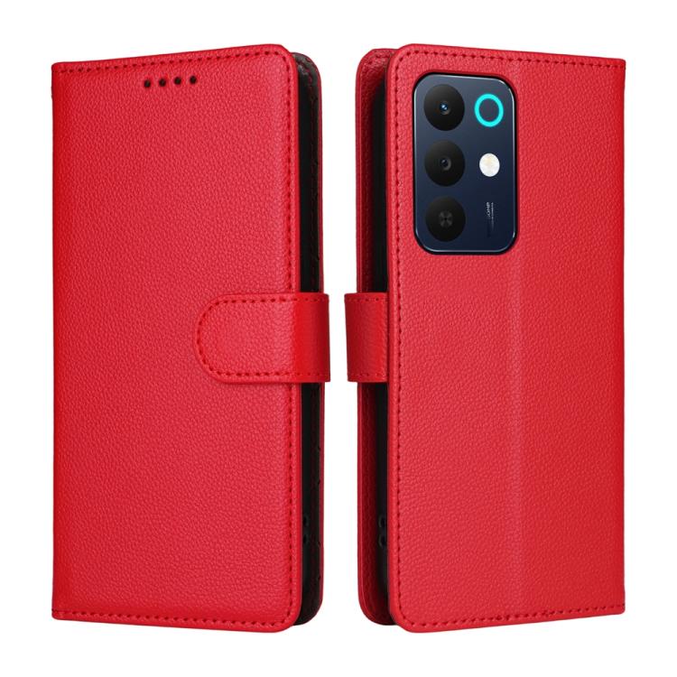 For Realme 15x 5G India / Realme C85 5G Litchi Texture RFID Blocking 3-Card Wallet Leather Phone Case