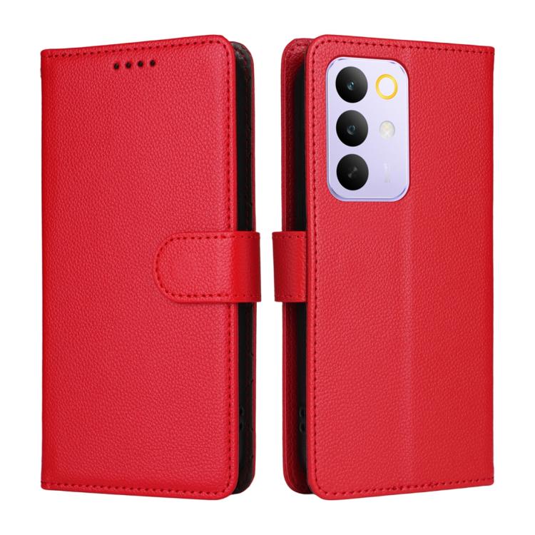 For Realme C85 Pro 4G Litchi Texture RFID Blocking 3-Card Wallet Leather Phone Case