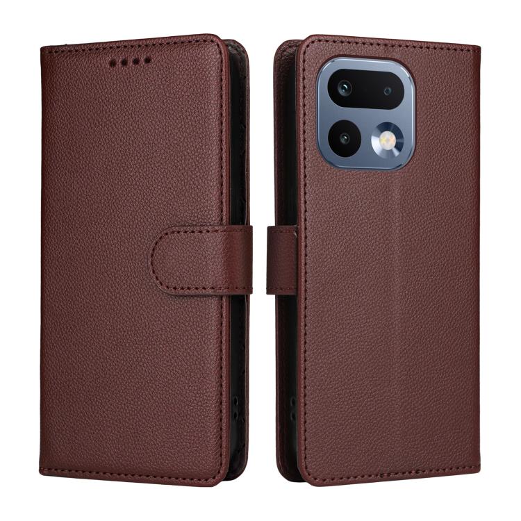 For Realme 16 Pro 5G Litchi Texture RFID Blocking 3-Card Wallet Leather Phone Case