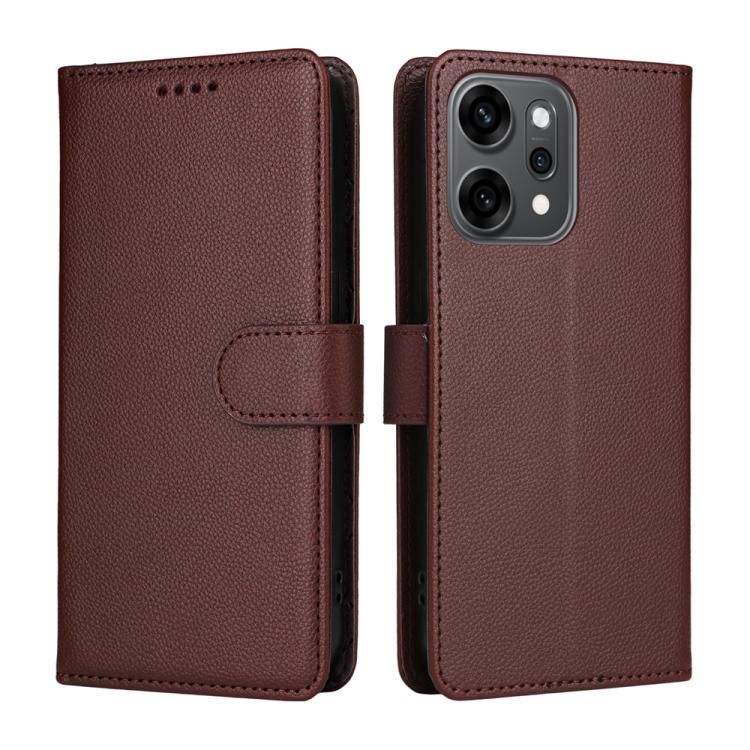 For OPPO Reno13 Pro Global / Reno14 Pro Global Litchi Texture RFID Blocking 3-Card Wallet Leather Phone Case