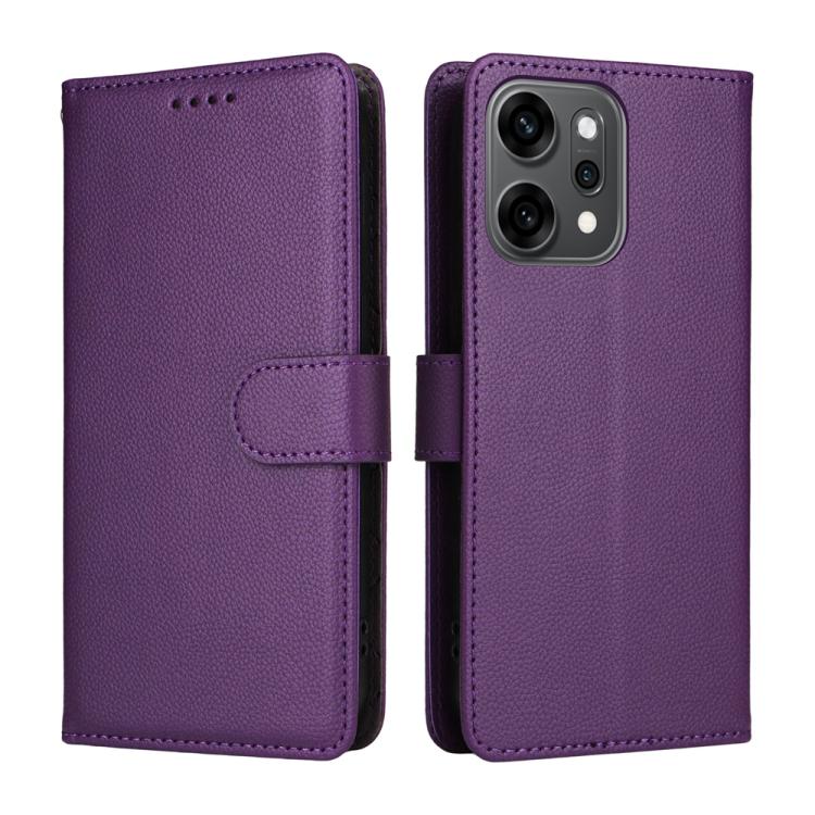 For OPPO Reno13 Pro Global / Reno14 Pro Global Litchi Texture RFID Blocking 3-Card Wallet Leather Phone Case