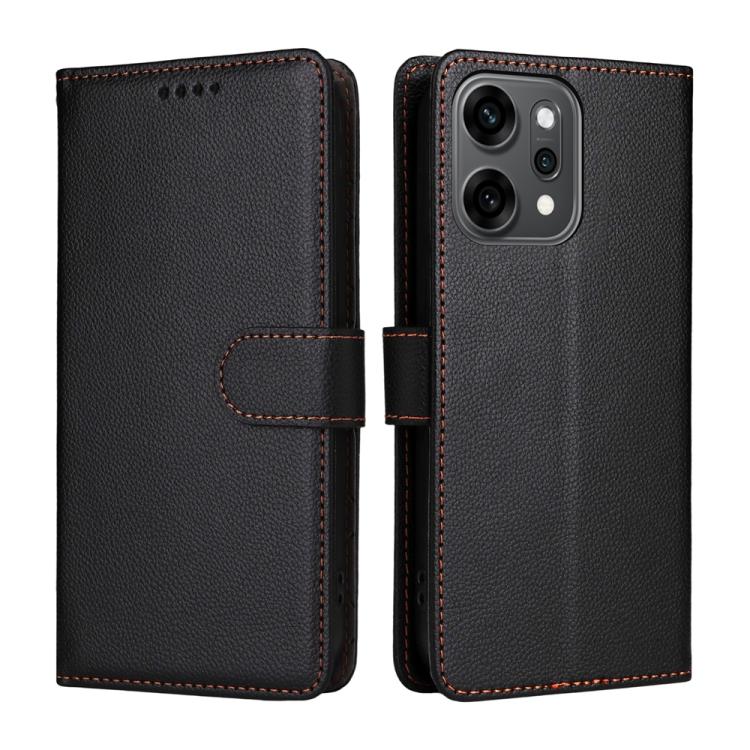 For OPPO Reno13 Pro Global / Reno14 Pro Global Litchi Texture RFID Blocking 3-Card Wallet Leather Phone Case