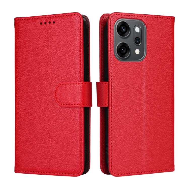 For OPPO Reno13 Pro Global / Reno14 Pro Global Litchi Texture RFID Blocking 3-Card Wallet Leather Phone Case