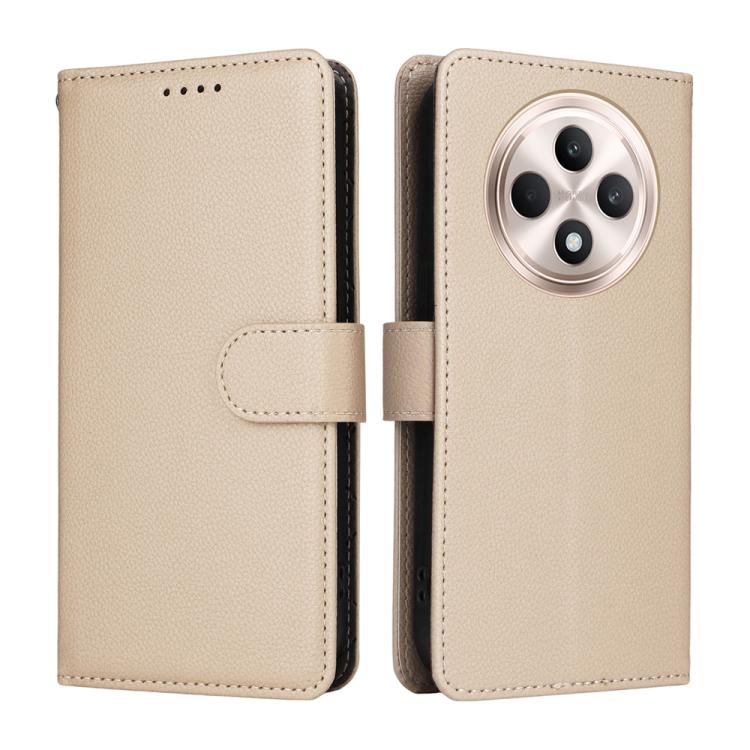 For OPPO Reno12 F 4G / 5G / F27 Litchi Texture RFID Blocking 3-Card Wallet Leather Phone Case