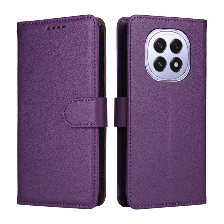 For OPPO F29 5G Global Litchi Texture RFID Blocking 3-Card Wallet Leather Phone Case