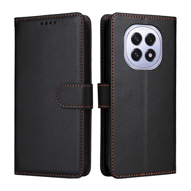 For OPPO F29 5G Global Litchi Texture RFID Blocking 3-Card Wallet Leather Phone Case