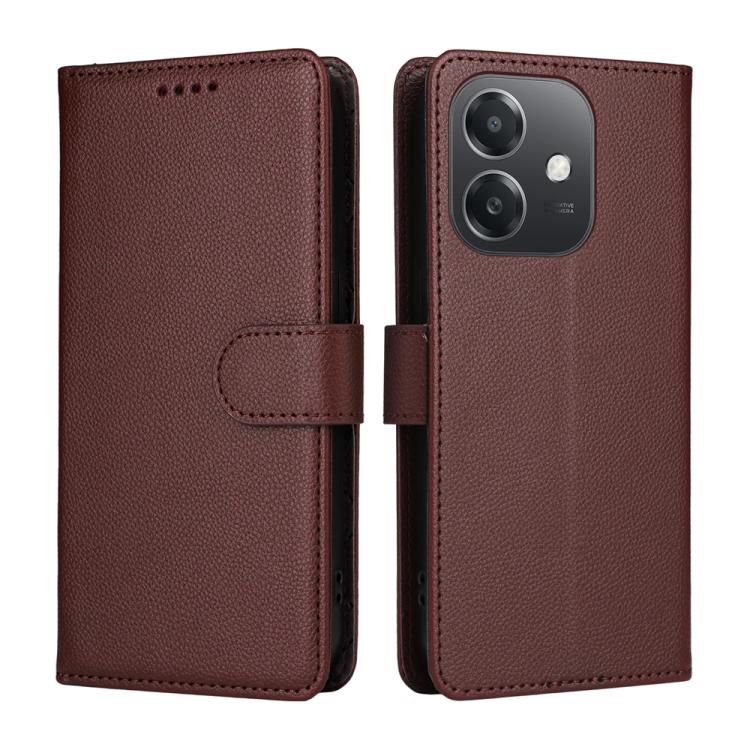 For OPPO A5x / A3x / A3 / A40 4G / A60 5G Litchi Texture RFID Blocking 3-Card Wallet Leather Phone Case