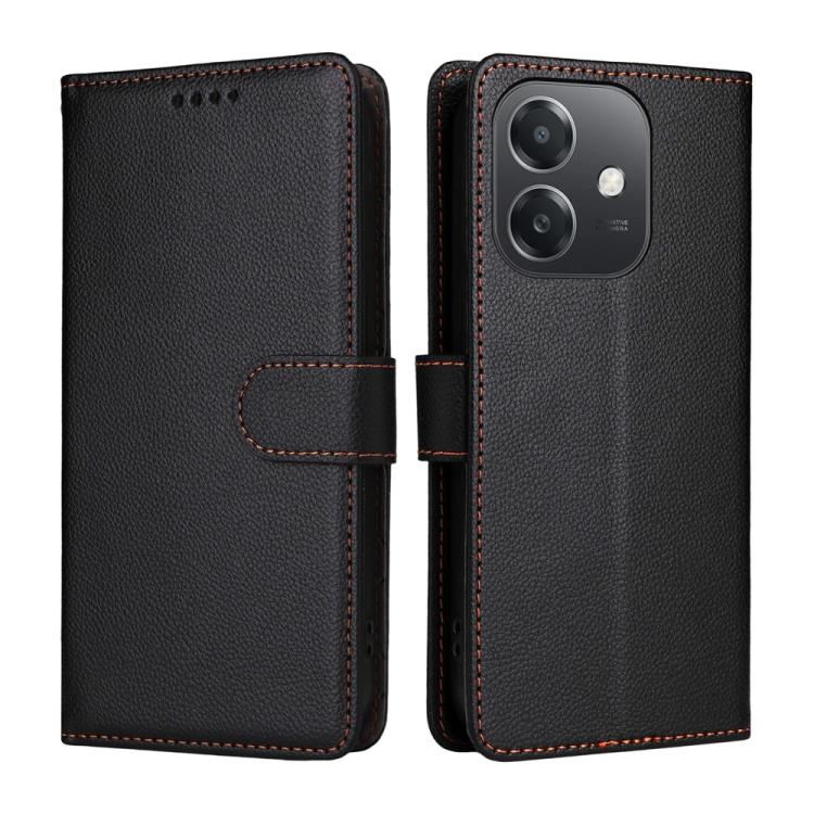 For OPPO A5x / A3x / A3 / A40 4G / A60 5G Litchi Texture RFID Blocking 3-Card Wallet Leather Phone Case