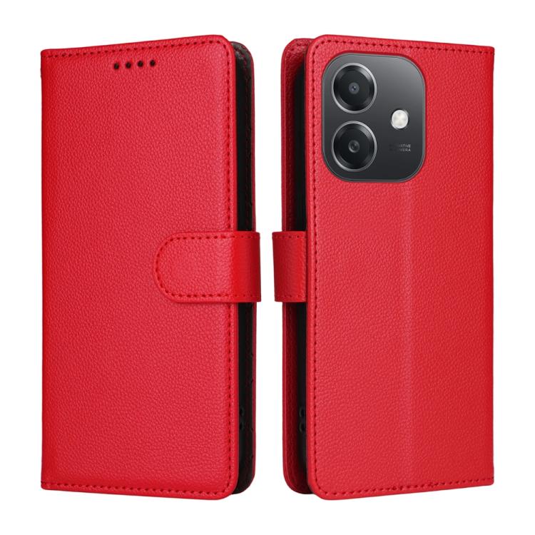 For OPPO A5x / A3x / A3 / A40 4G / A60 5G Litchi Texture RFID Blocking 3-Card Wallet Leather Phone Case