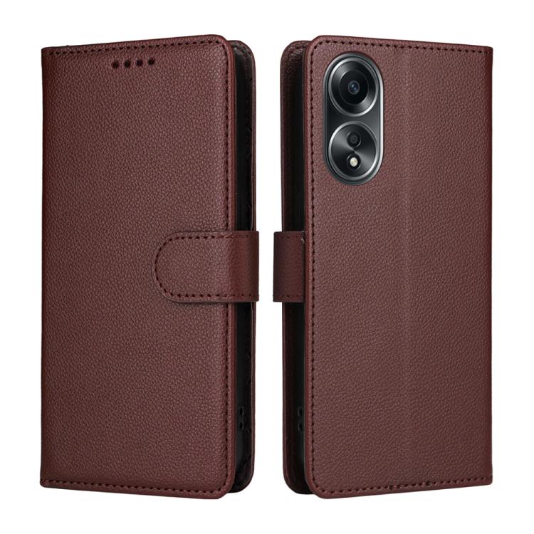 For OPPO A1 5G / A98 / F23 Litchi Texture RFID Blocking 3-Card Wallet Leather Phone Case