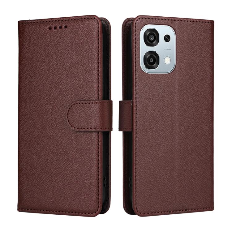 For OPPO A6 Pro 4G / 5G Global / F31 5G Litchi Texture RFID Blocking 3-Card Wallet Leather Phone Case