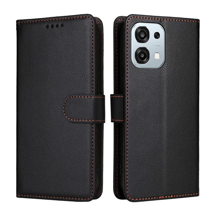 For OPPO A6 Pro 4G / 5G Global / F31 5G Litchi Texture RFID Blocking 3-Card Wallet Leather Phone Case