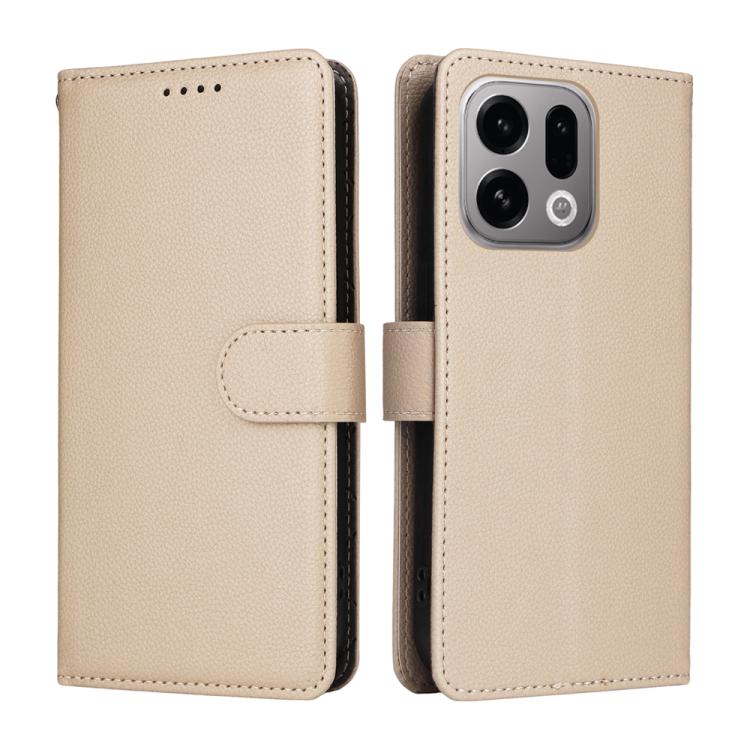 For OPPO Find X9 Litchi Texture RFID Blocking 3-Card Wallet Leather Phone Case