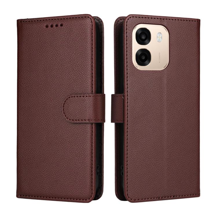 For OPPO A6 4G / 5G / A6x 5G Global Litchi Texture RFID Blocking 3-Card Wallet Leather Phone Case