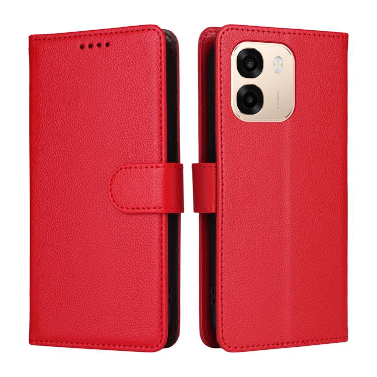 For OPPO A6 4G / 5G / A6x 5G Global Litchi Texture RFID Blocking 3-Card Wallet Leather Phone Case